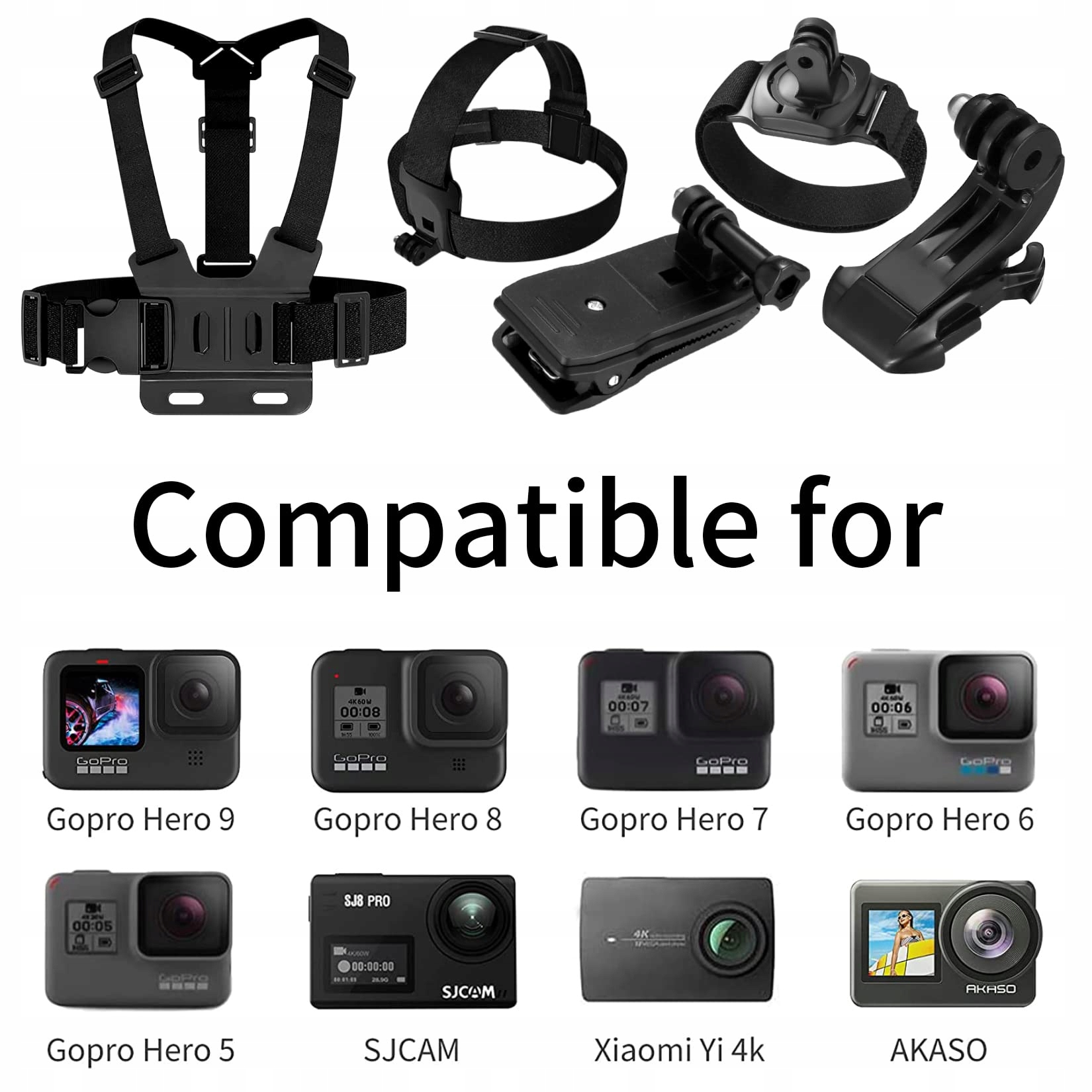 GOPRO Zestaw Akcesoriów Do Kamer Sportowych Hero 9 8 7 6 5 SJCAM Insta360 — miniatura 3
