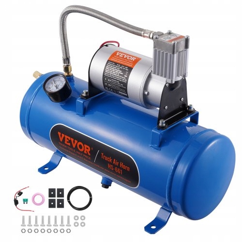 Kompresor Vzduchu Vevor 12V 6L Sada Pre Klaksóny Tlak 90-120 Psi