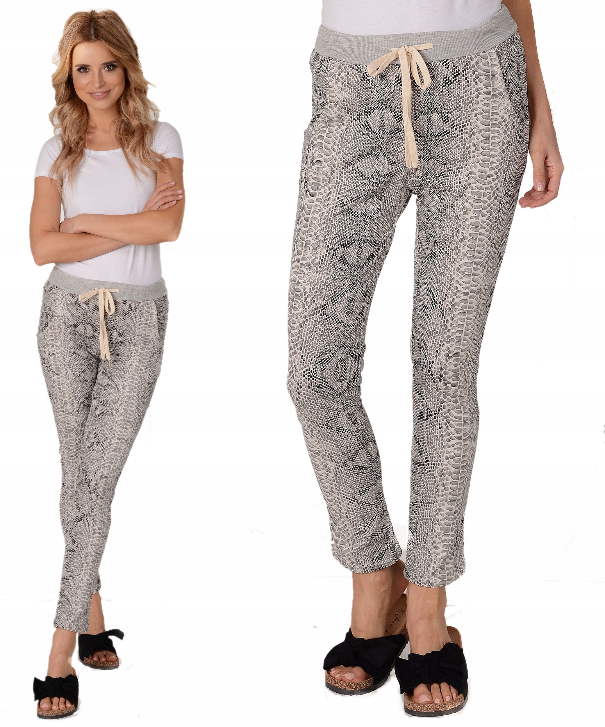 Włoskie SPODNIE Baggy dresowe Płeć kobieta