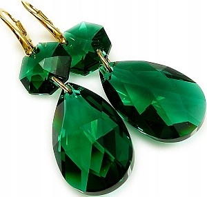 Krystaly – krásné náušnice Emerald Jolie Gold