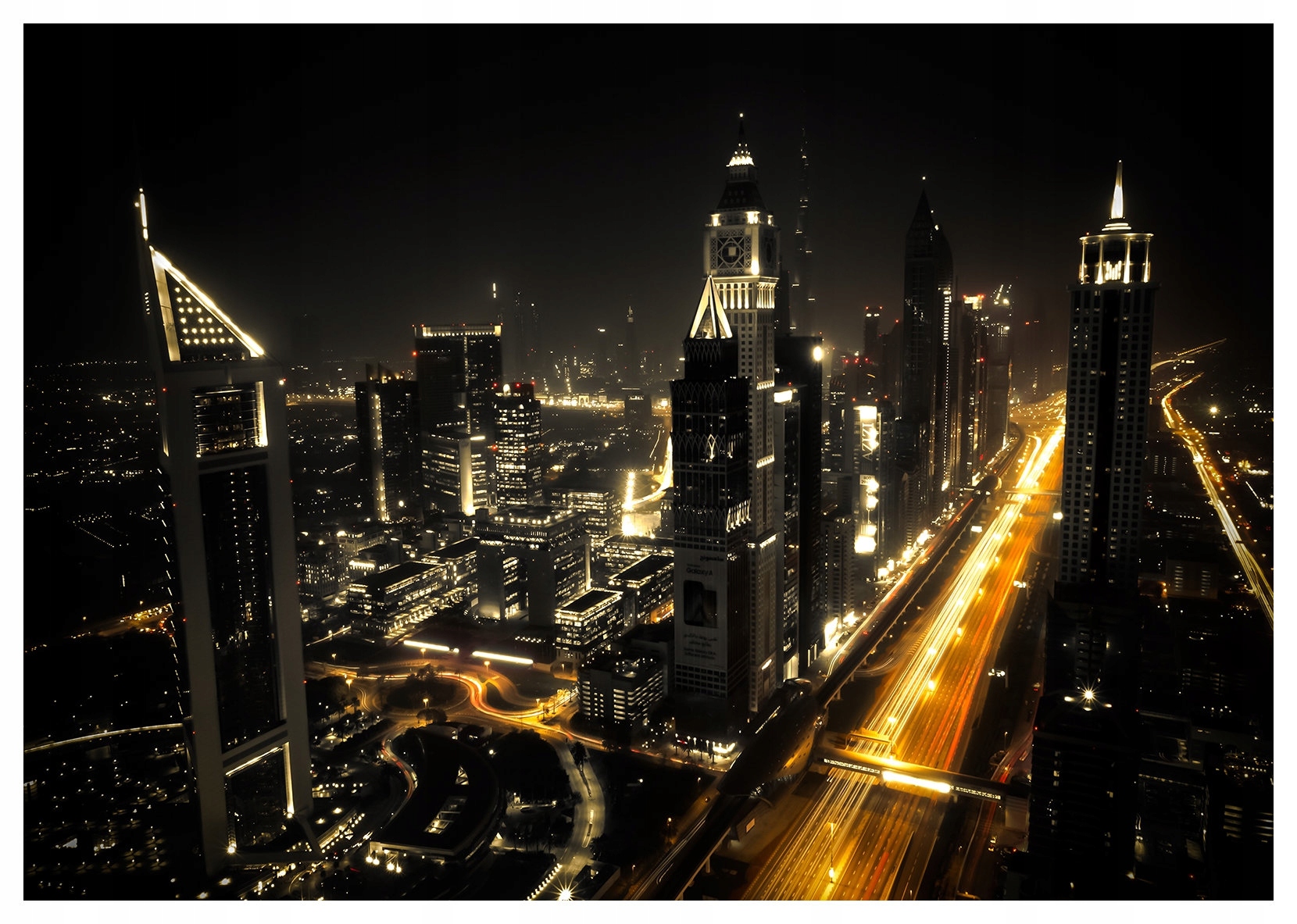 Fototapeta Nočný Megalopolis Panoráma mesta svetla 300x210 lepidlo