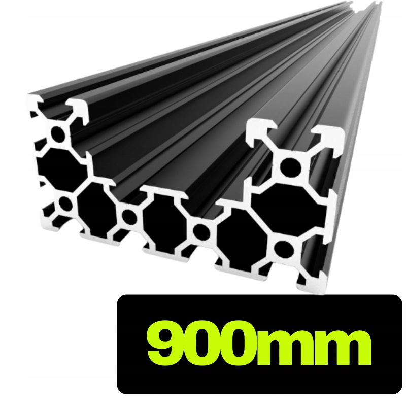 Hliníkový profil C-beam V-slot černý o délce 90 cm Profil 40x80