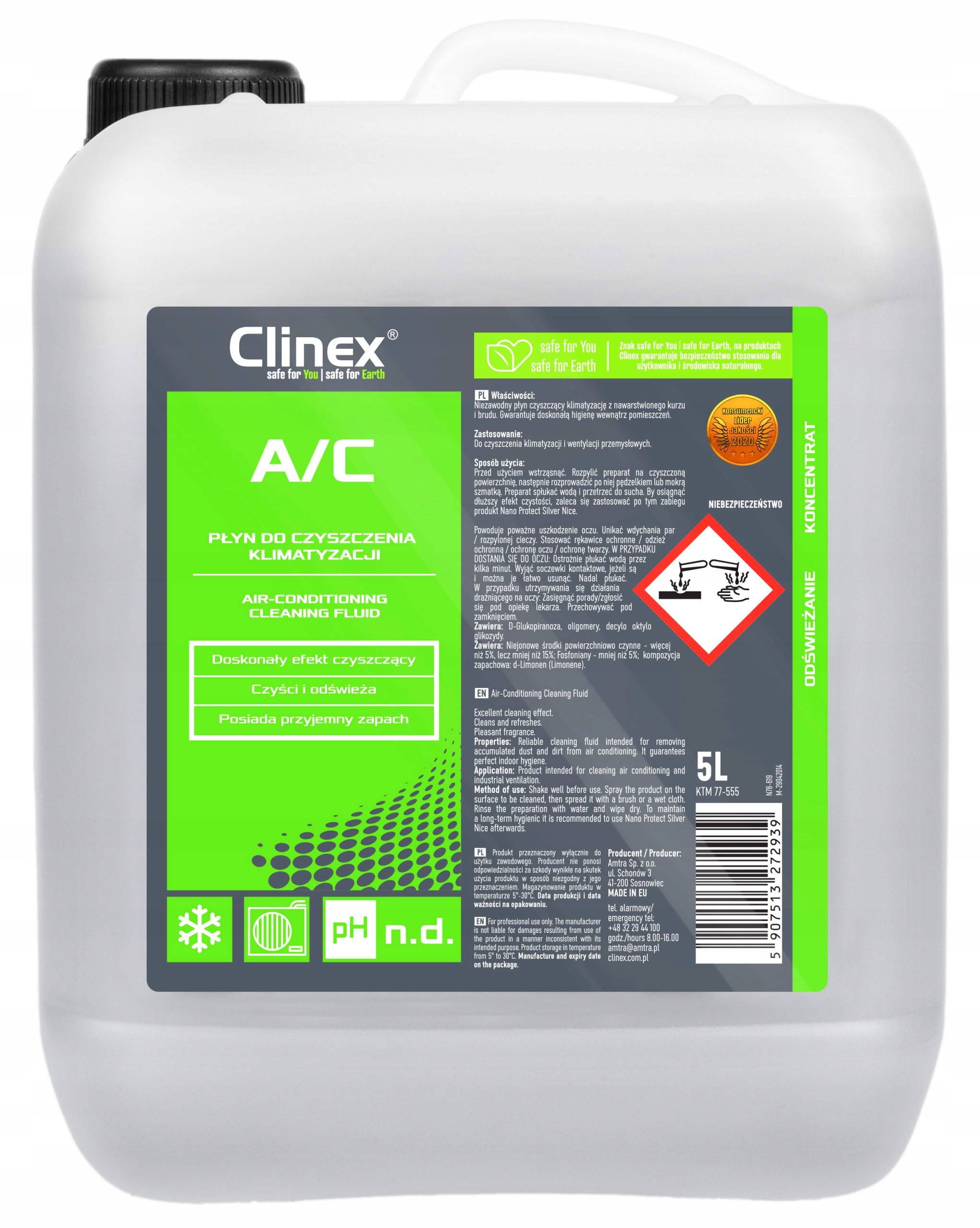 

Clinex A/c Płyn Do Czyszczenia Klimatyzacji 5L