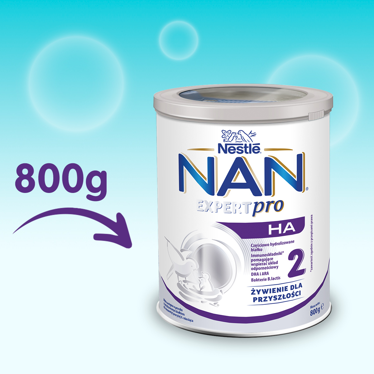 NESTLE NAN EXPERT PRO HA 2 800g Liczba sztuk w zestawie 1