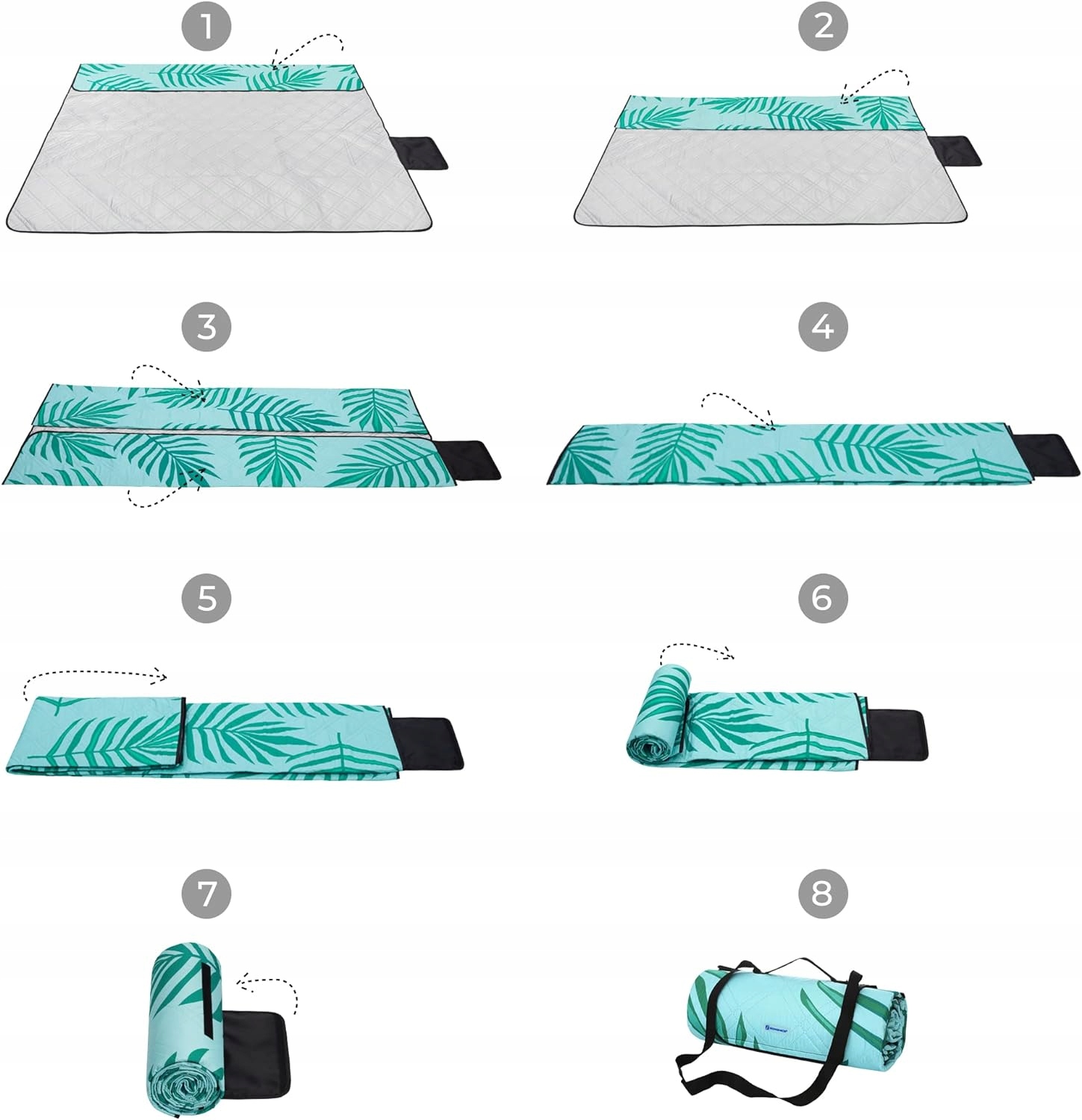 DUŻY KOC PIKNIKOWY TERMICZNY WODOODPORNY MATA PLAŻOWA GRILL PARK 200x300cm Kształt prostokątny