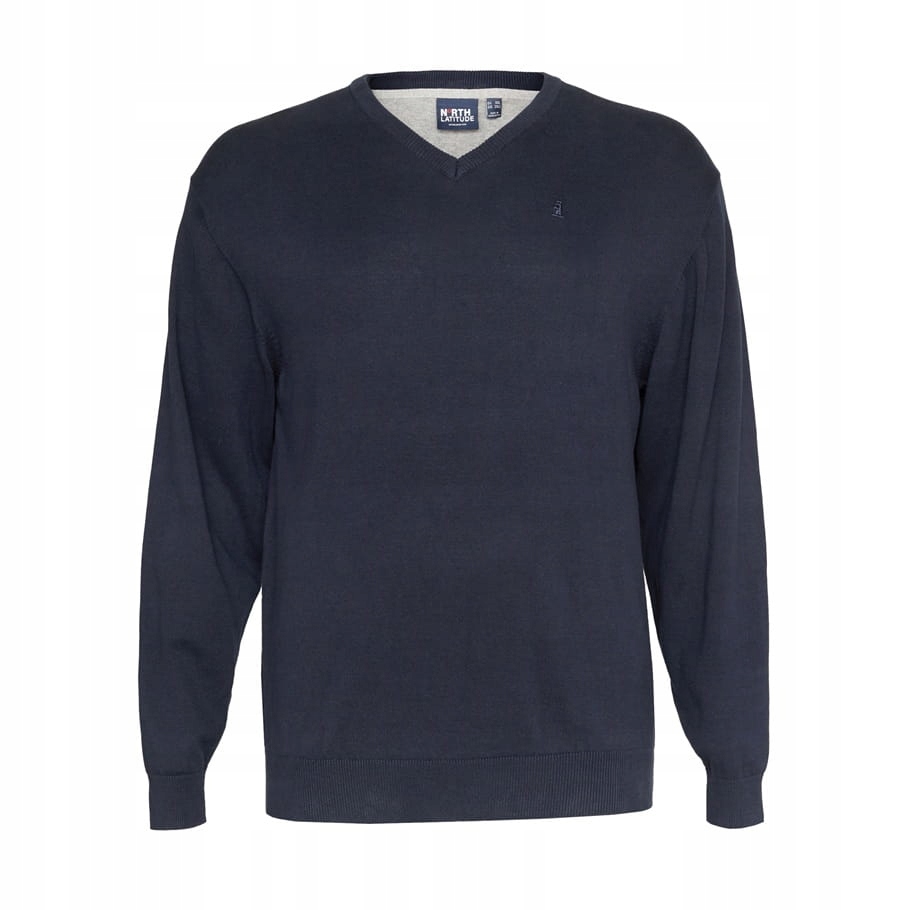 Velký pánský svetr v modré barvě s výstřihem do V North Latitude