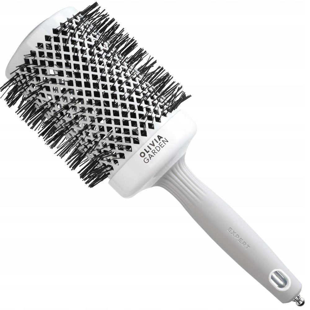 Olivia Garden Expert Kartáč na vlasy Blowout Shine White&Grey 65 mm