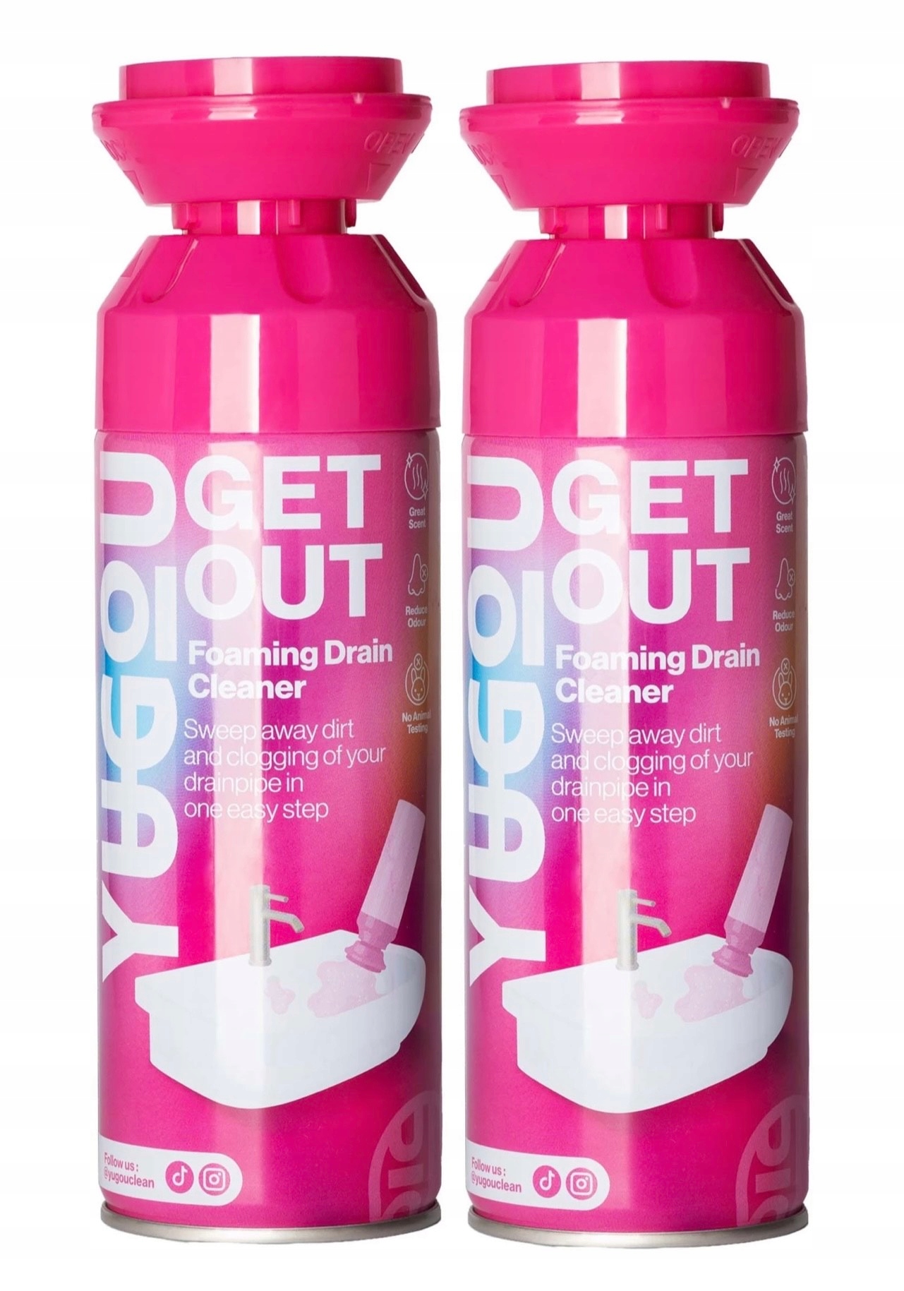 Yugou Foam Cleaner – pěna na čištění dřezu a odtoku 2 x 450 ml