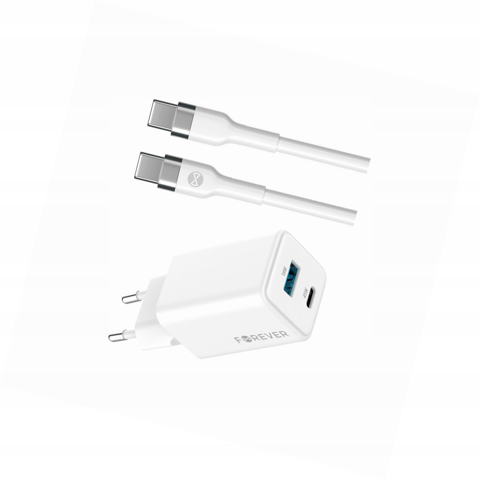 Szybka ładowarka GaN 45W 2 wejścia z długim kablem 2m do Xiaomi Poco X5 Pro
