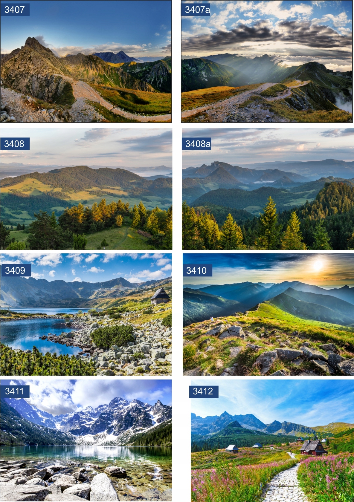 Plakat GÓRY Tatry Polskie 40x30 wybór wzorów Marka EObraz