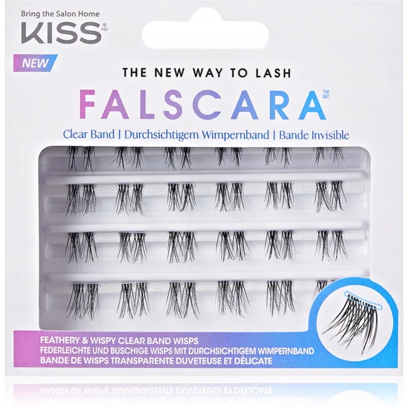 Kiss Falscara The New Way to Lash trsové nalepovací řasy bez uzlíku 24 ks