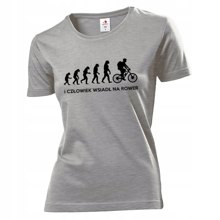 

Koszulka damska Ewolucja człowiek rower XXL