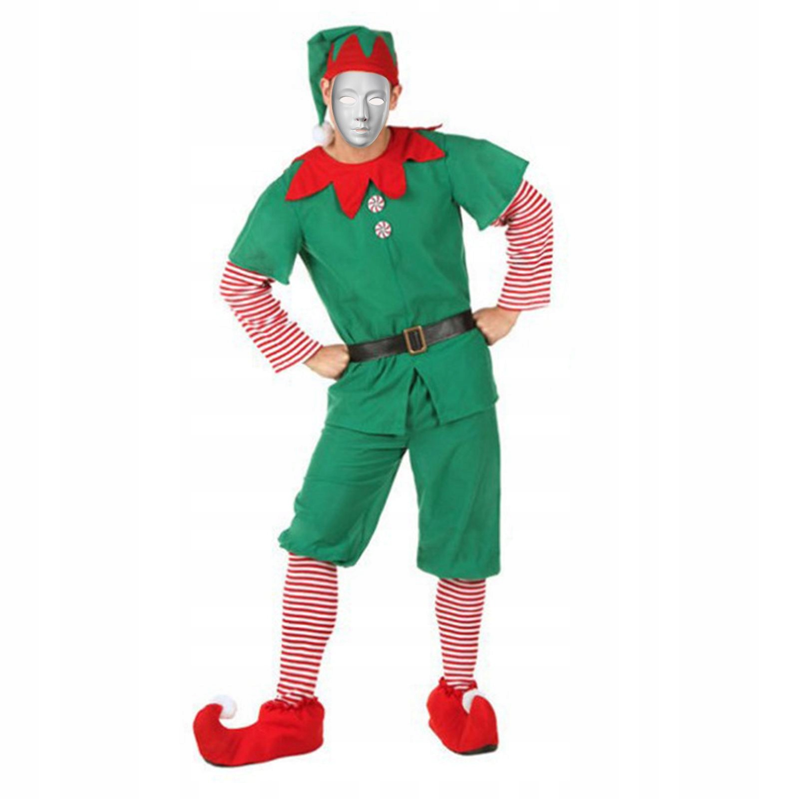 Elf kostium świąteczny ubrania rekwizyty Wzór dominujący mix wzorów