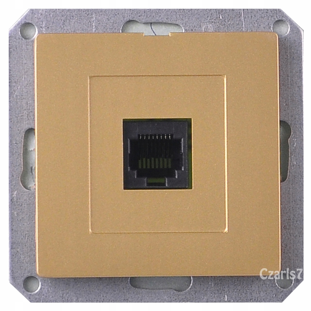 

Gniazdo Internetowe RJ45 Premium Złote Moduł