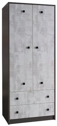 Szafa TOMMY 2 młodzieżowa dwudrzwiowa z szufladami