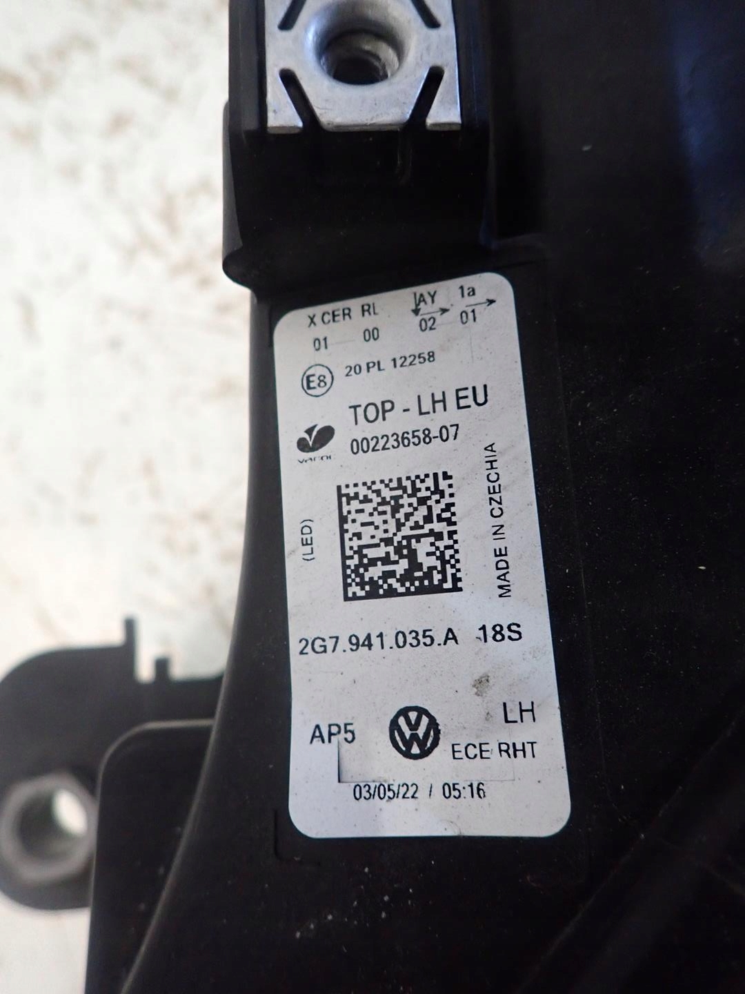 light front left VW TAIGO 2021- FULL LED IQ