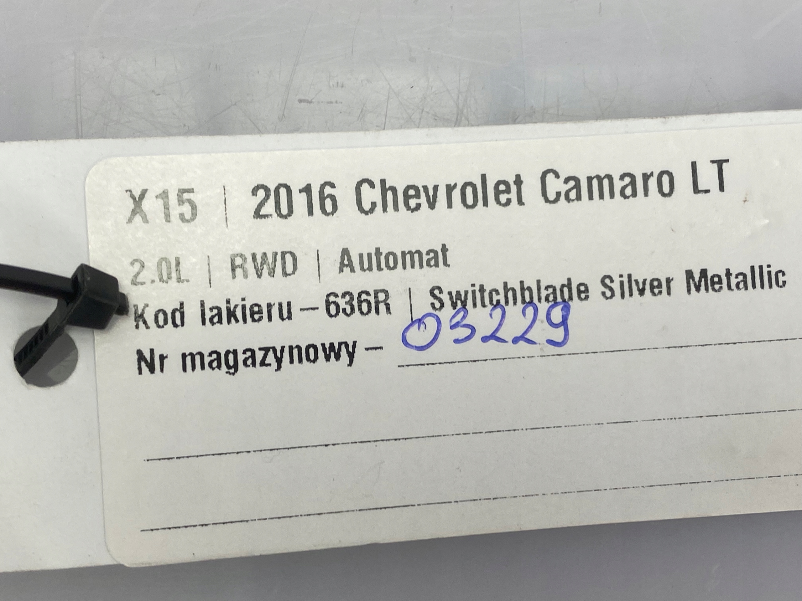 rope handle bracket awaryjnego otwarcia boot Chevrolet Camaro 2016+