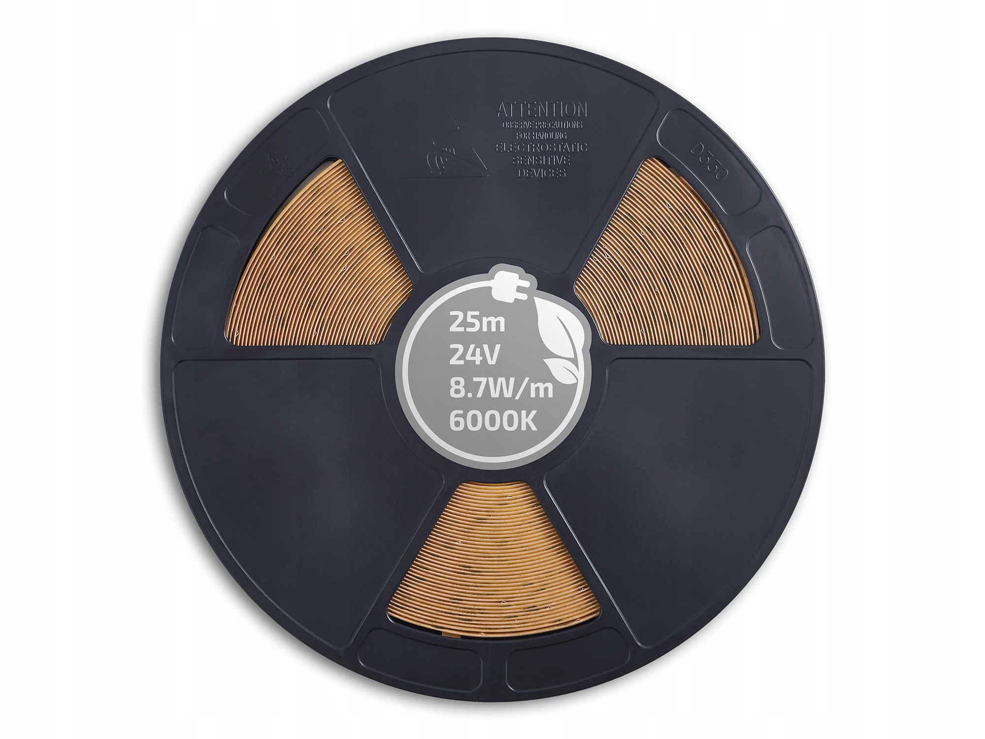 Led Páska Cob 24V 320LED 25 M Neonová Linka 6000K Bílá Studená