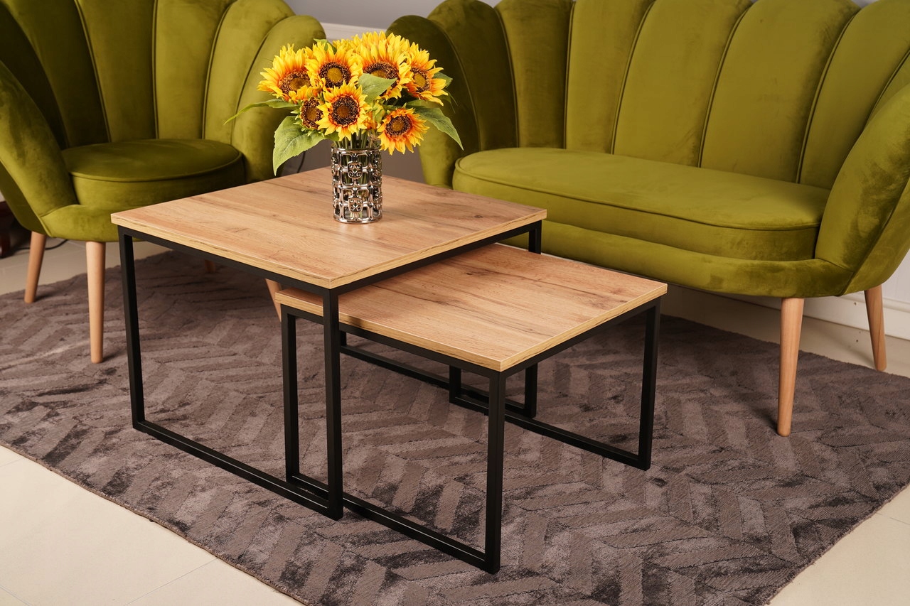 STOLIK KAWOWY ŁAWA LOFTOWA DĄB WOTAN IRINA 110x60 Typ ława