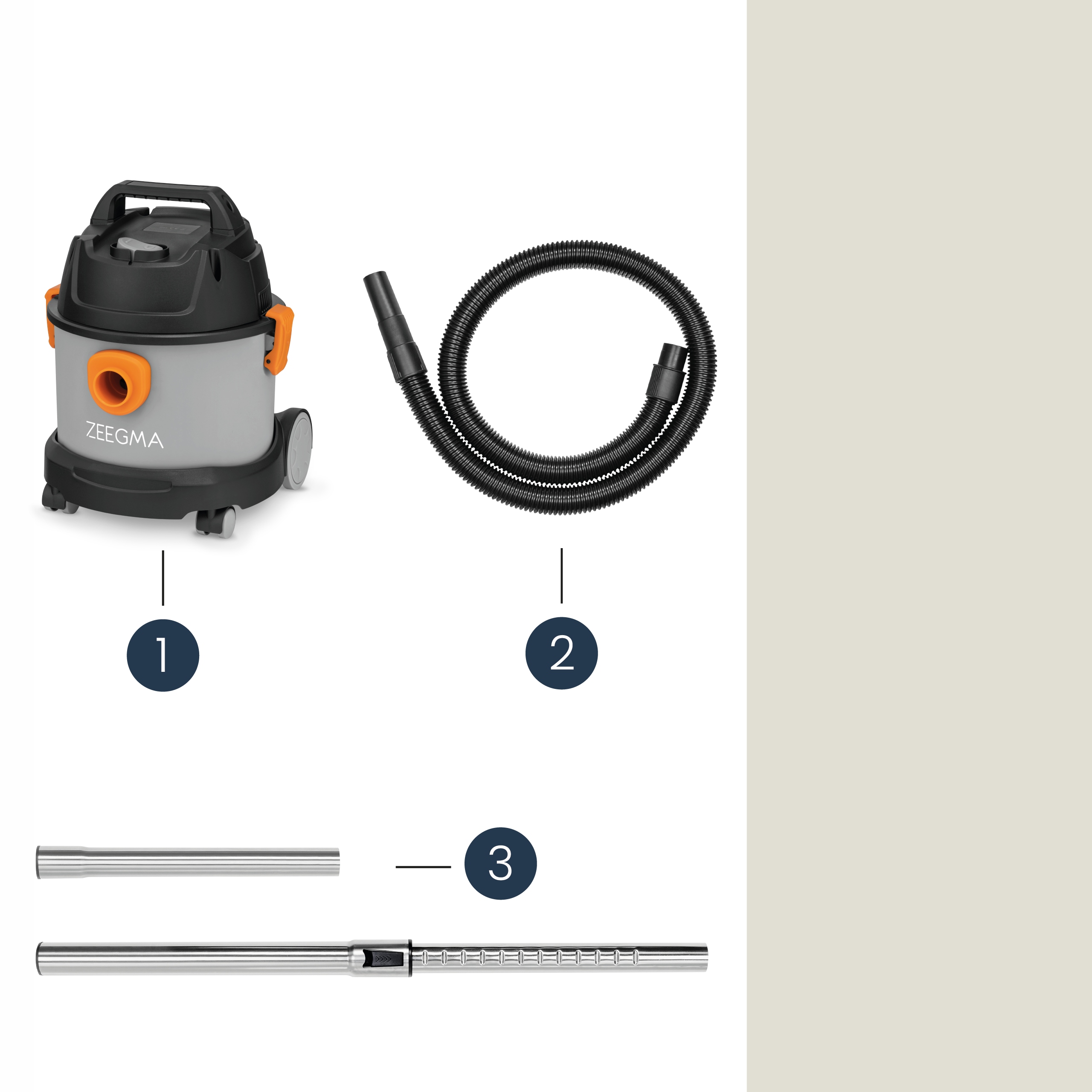 ODKURZACZ PRZEMYSŁOWY NA MOKRO I SUCHO MOCNY ZEEGMA 6L Worki x3 Stan opakowania oryginalne