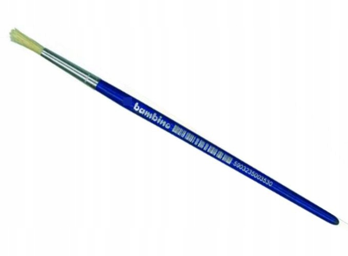 OKRĄGŁY PĘDZELEK PĘDZEL DO FARB KLEJU NR 4 BAMBINO