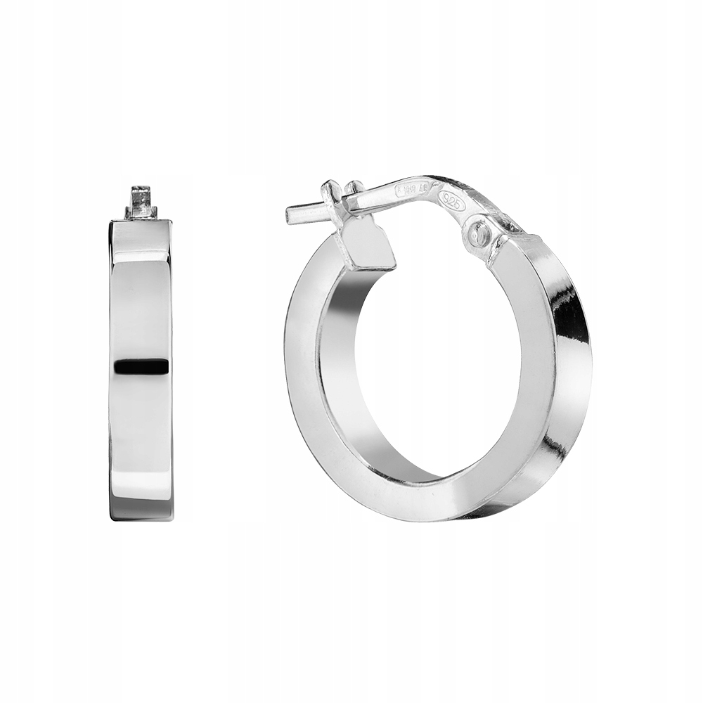 Kolczyki Srebrne Koła Klasyczne 1,5 cm Srebro Rodowane 925 Sadva