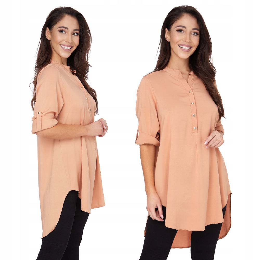 ASYMETRYCZNA luźna DŁUGA KOSZULA KOLORY * R - 42