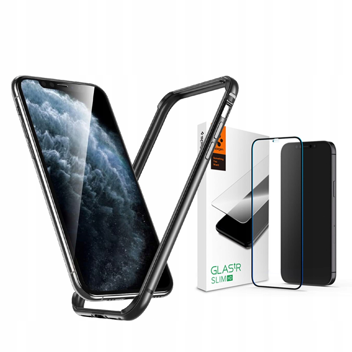 

Bumper Ramka Do Iphone 12 Mini + Szkło Spigen