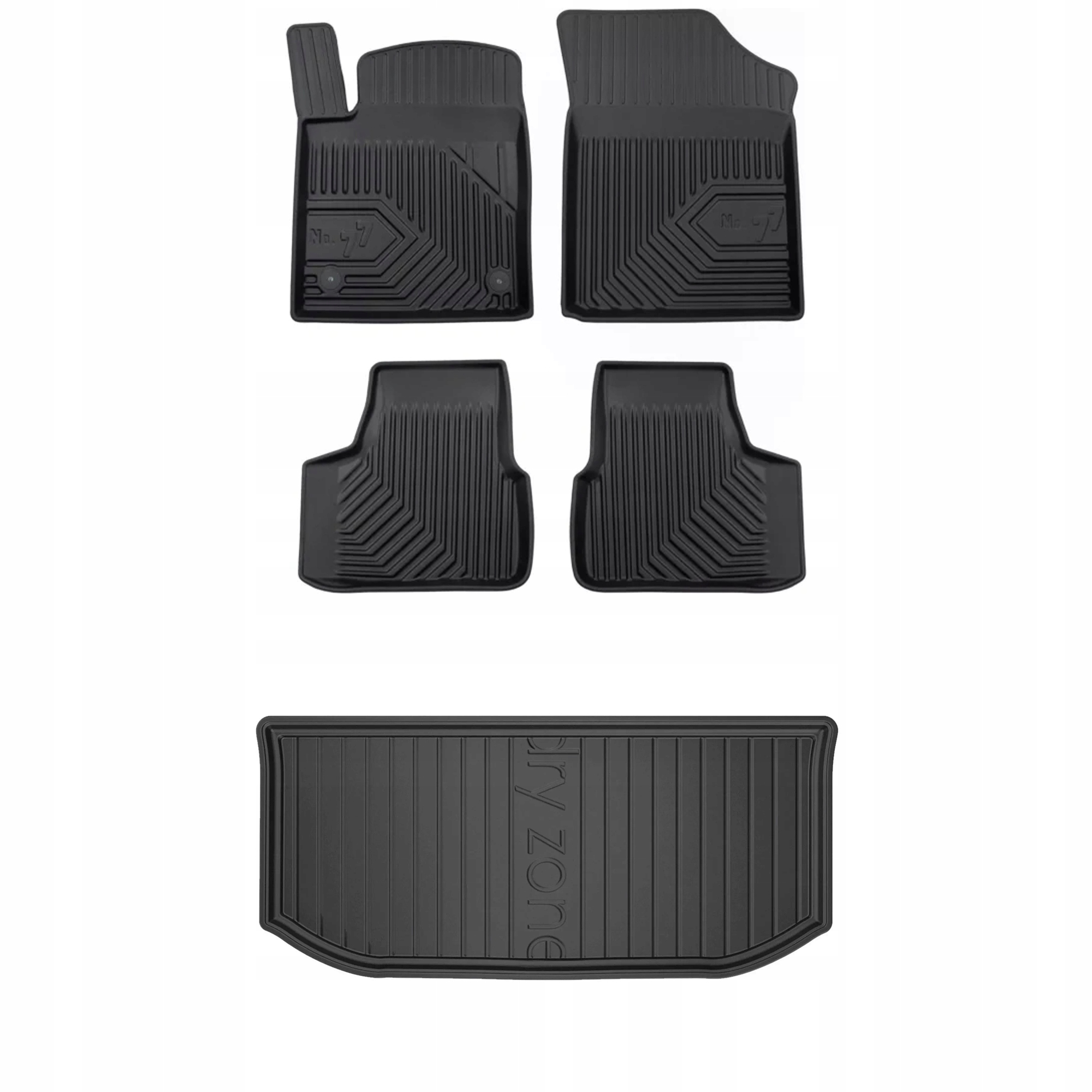 Gumová sada koberčekov a rohože Škoda Citigo 2011-2019 Hatchback, horná podlaha