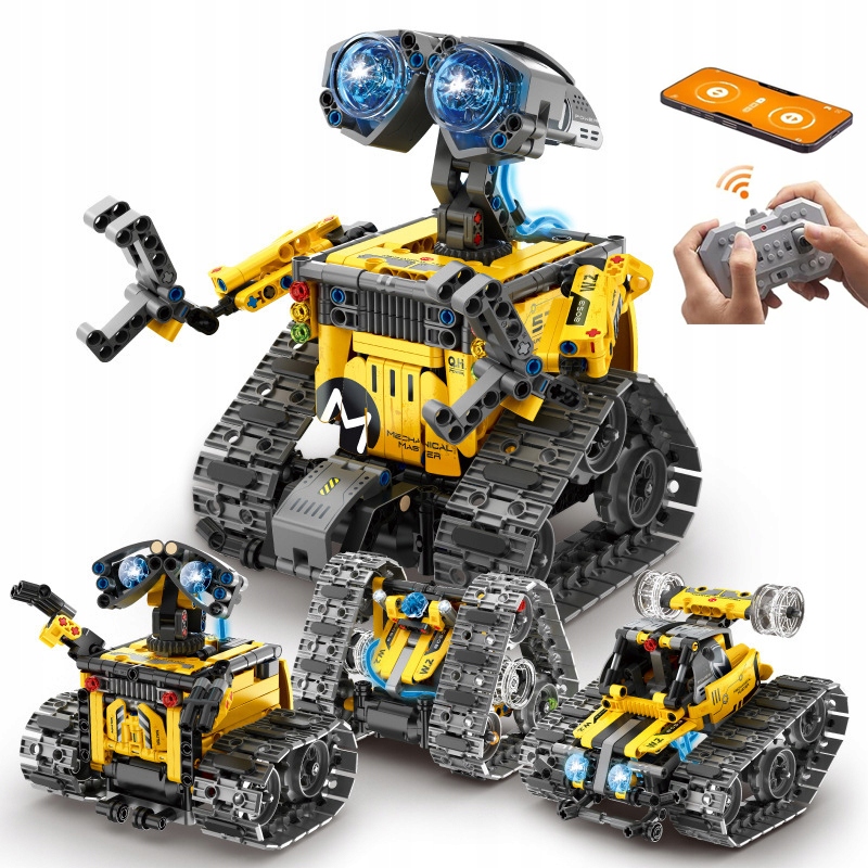 KLOCKI ROBOT ZDALNIE STEROWANY ZABAWKA 4W1 672EL DO PROGRAMOWANIA