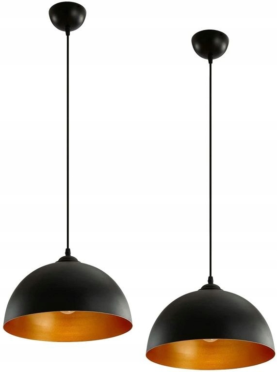 Moderní Závěsné Lampy Černá/Zlatá závěsná lampa 2ks