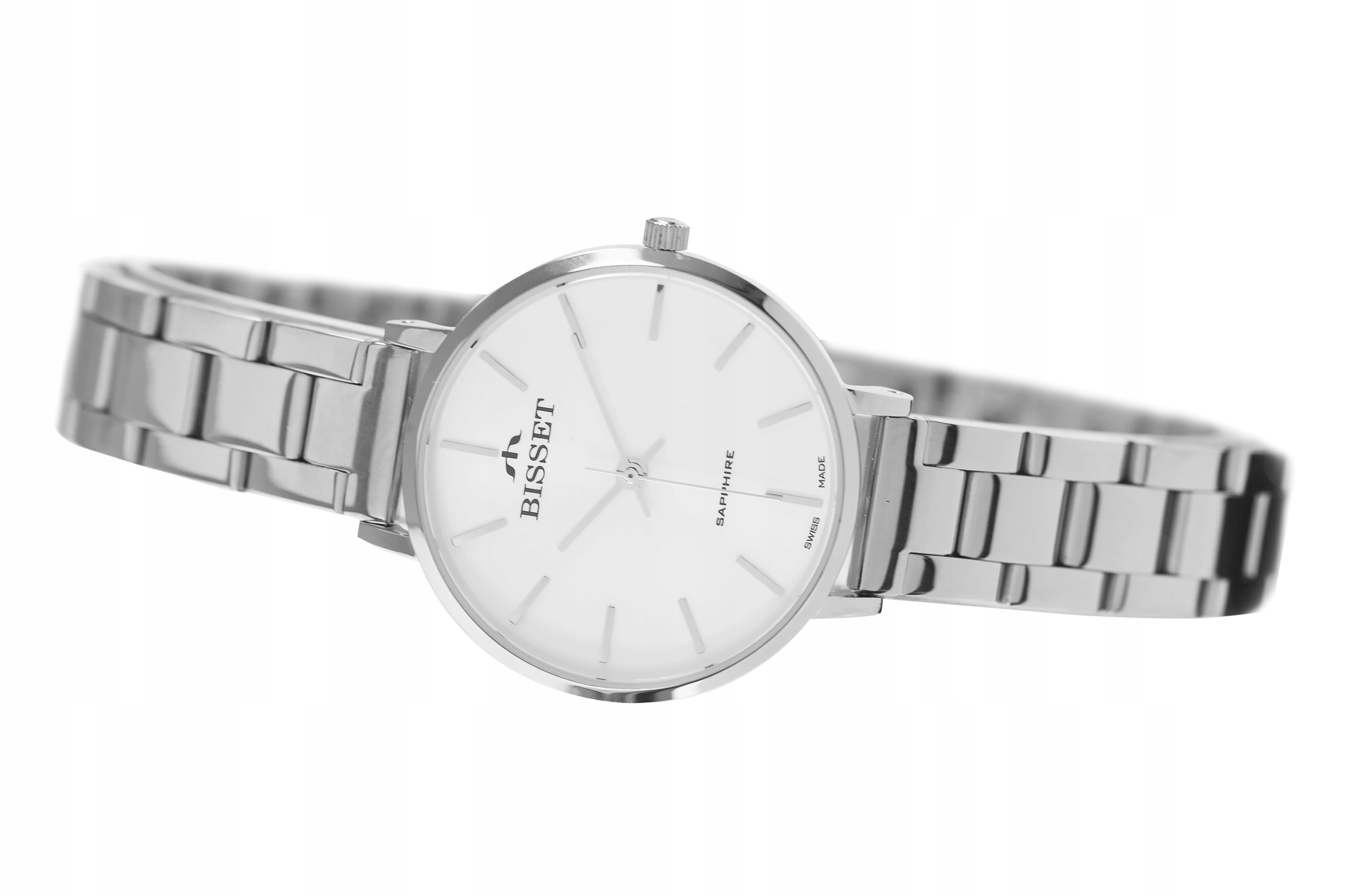 Švýcarské dámské hodinky Bisset BIS1260 safír swiss box +Gravírování