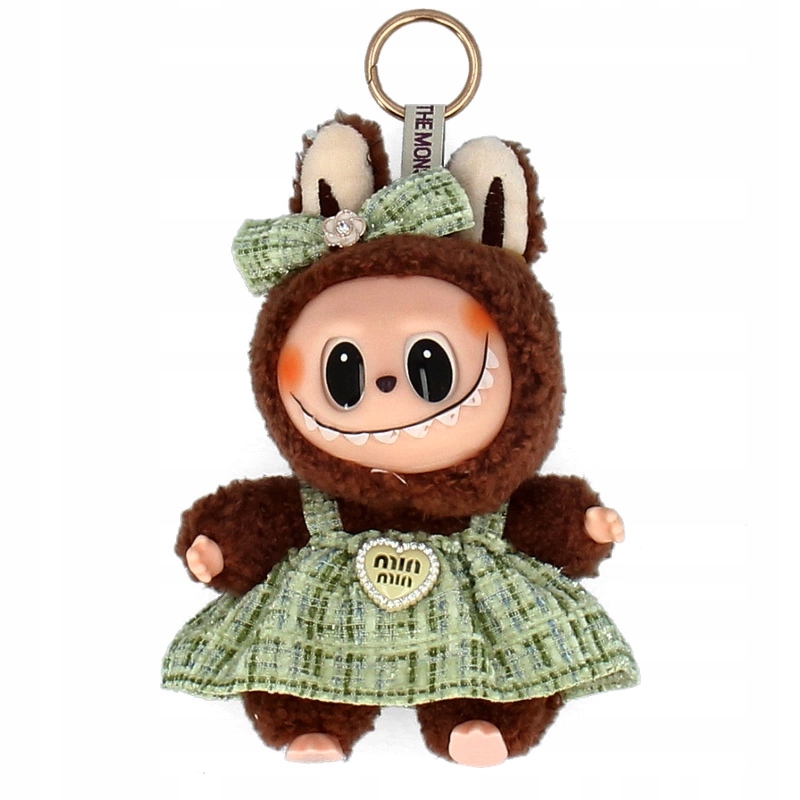Přívěsek na kabelku plyšová hračka Monster s oblečením B26 Bronz
