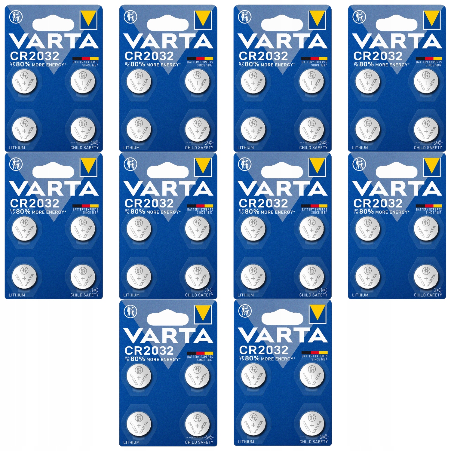 Varta Cr 2032 Lithiová knoflíková pastilková baterie pro dálkové ovládání 3V 4ks x10