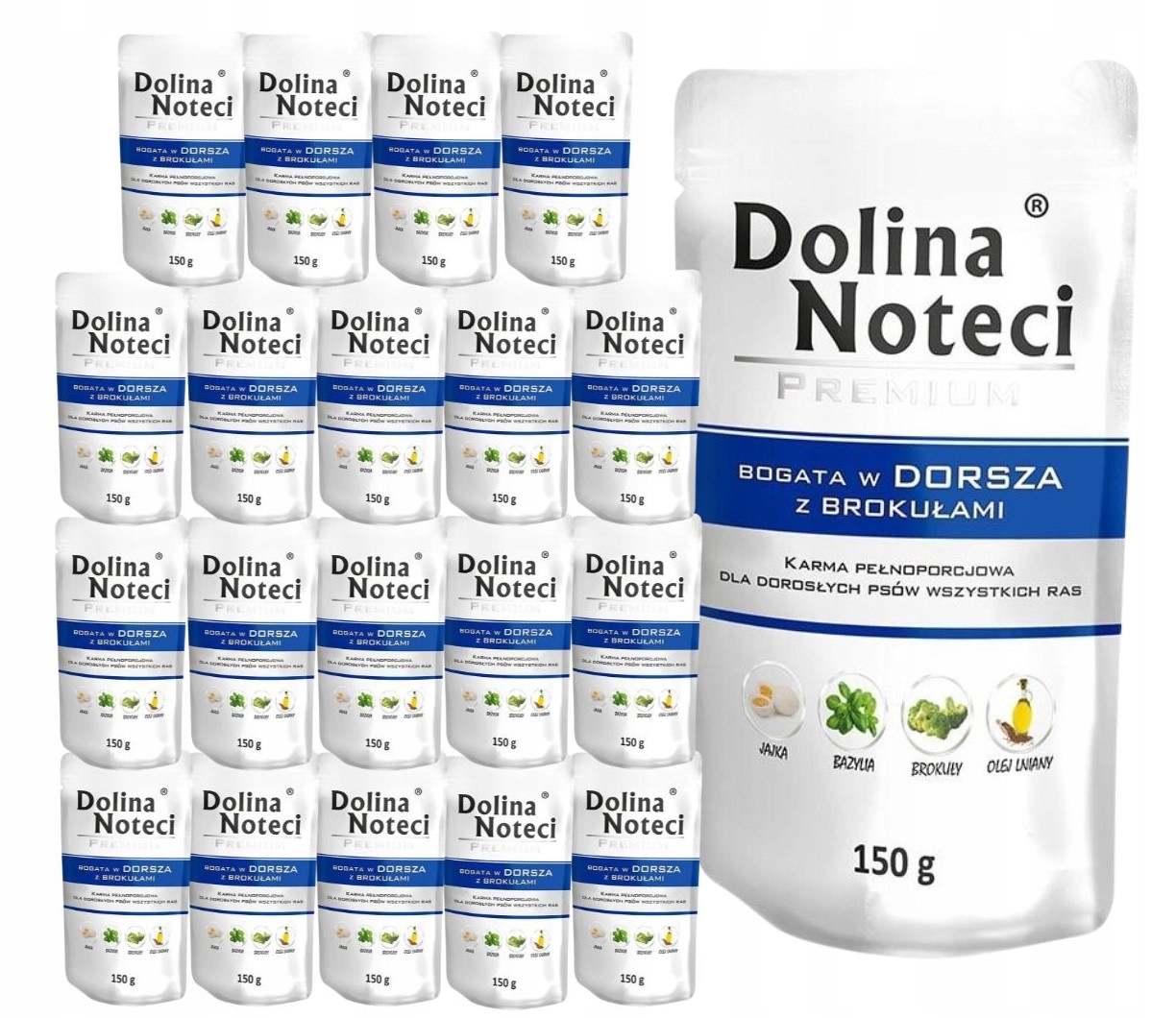 Levně Dolina Noteci Premium vlhké krmivo pro psy bohaté na tresku a brokolici 20x150 g