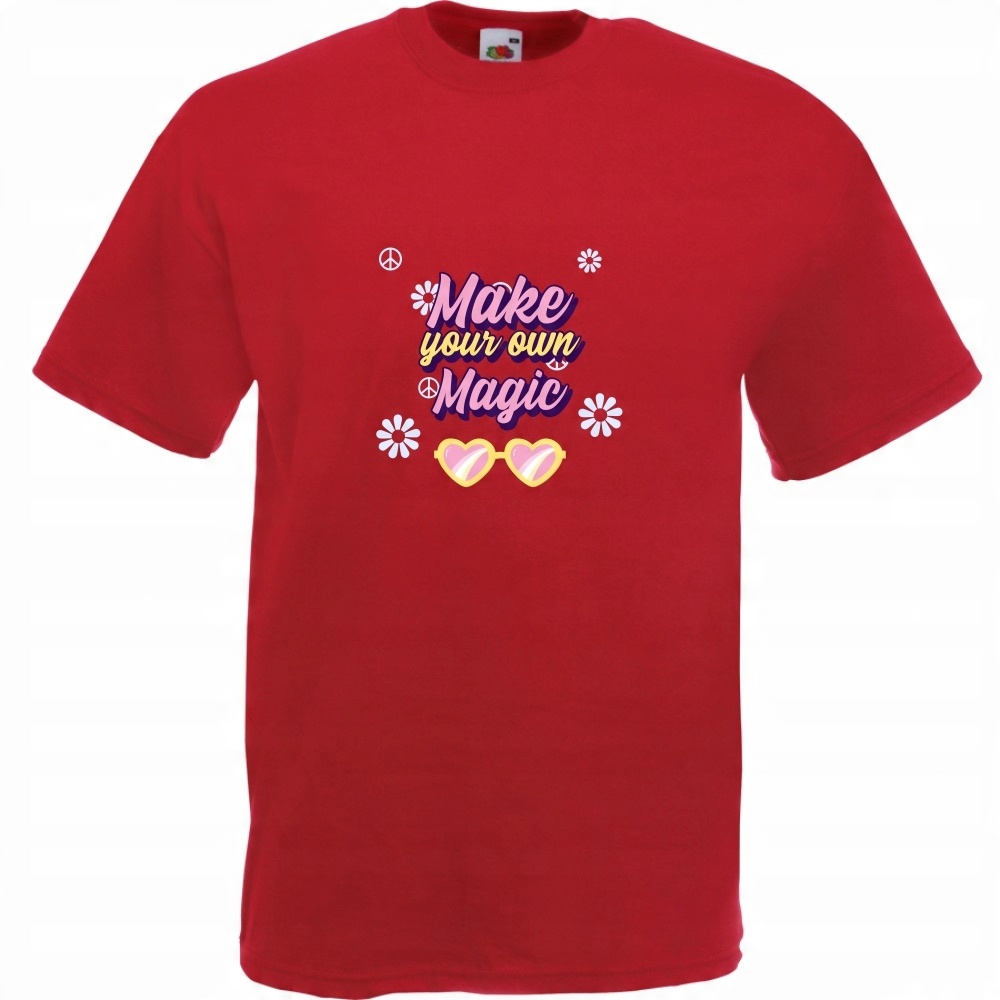 

Koszulka make your own magic L ceglana czerwona