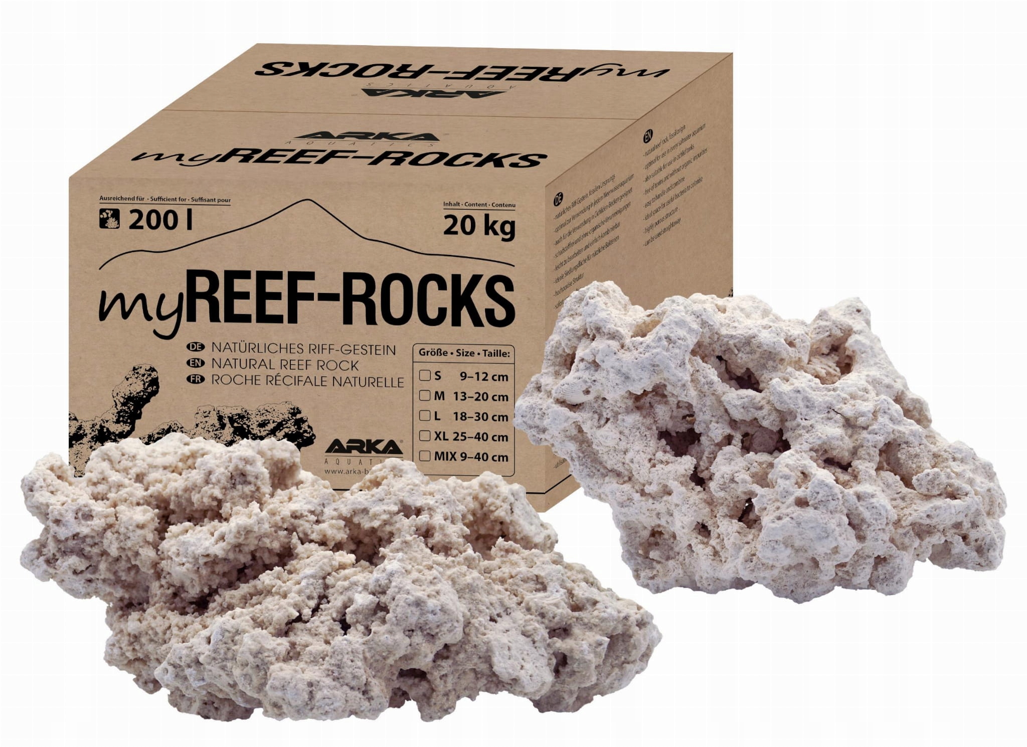 Levně Arka Myreef Rocks MIX 9-40CM 20KG suchá skála