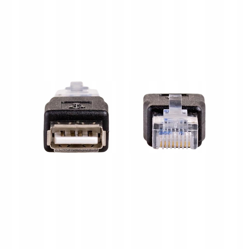 Akyga Adapter Usb A(f) Do RJ-45 (M) 2.0 Do Komputera I Urządzeń Sieciowych