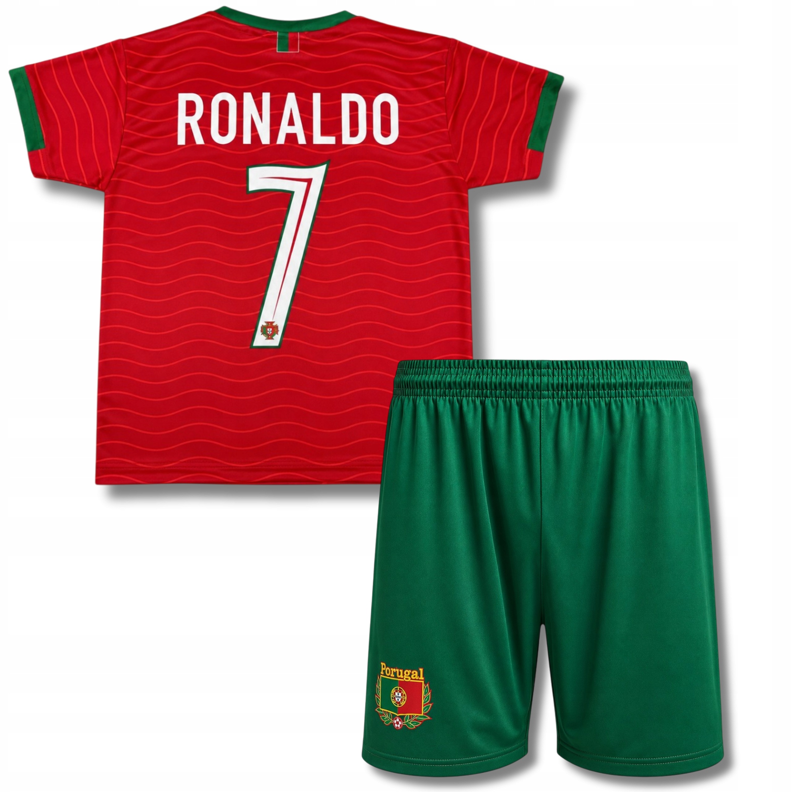 Komplet Piłkarski Ronaldo Portugalia Koszulka I Spodenki r. 152 CM