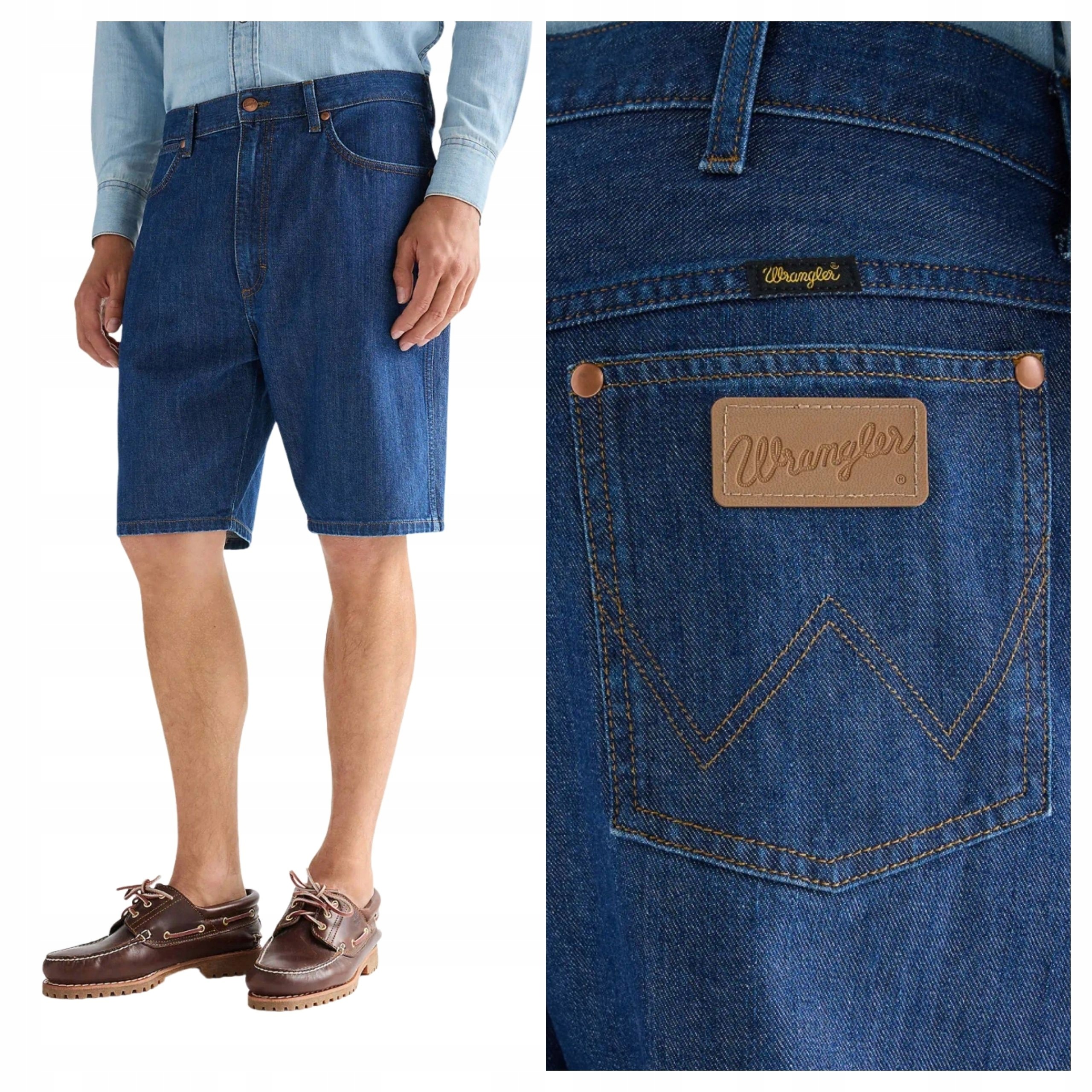 Pánské džínové kraťasy Wrangler Cowboy Loose Fit modré W31