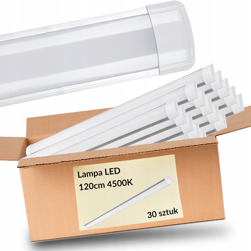 30x Mocna Oprawa Oświetleniowa Led Świetlówka Lampa Sufitowa Wisząca 120cm