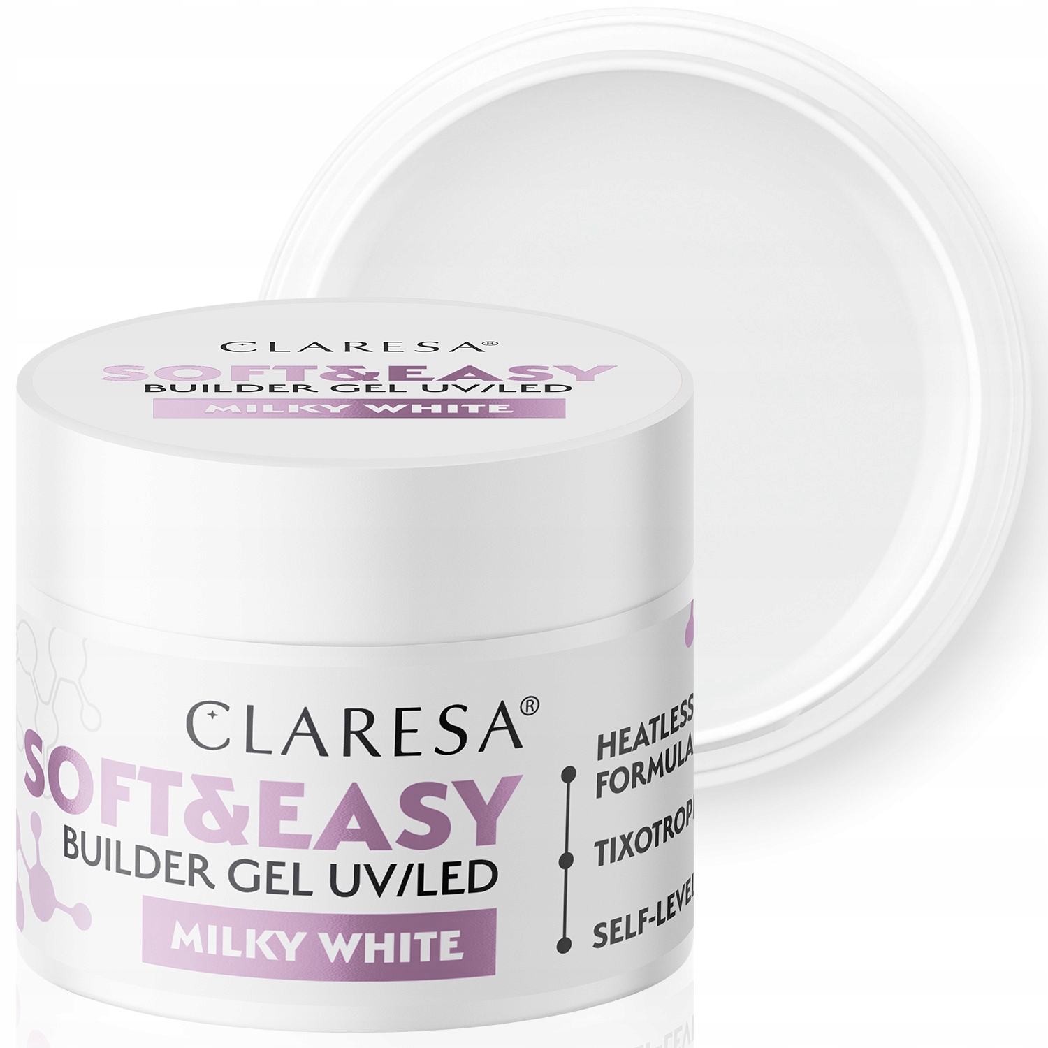 Claresa Soft Easy Stavební Gel Milky White 90 g