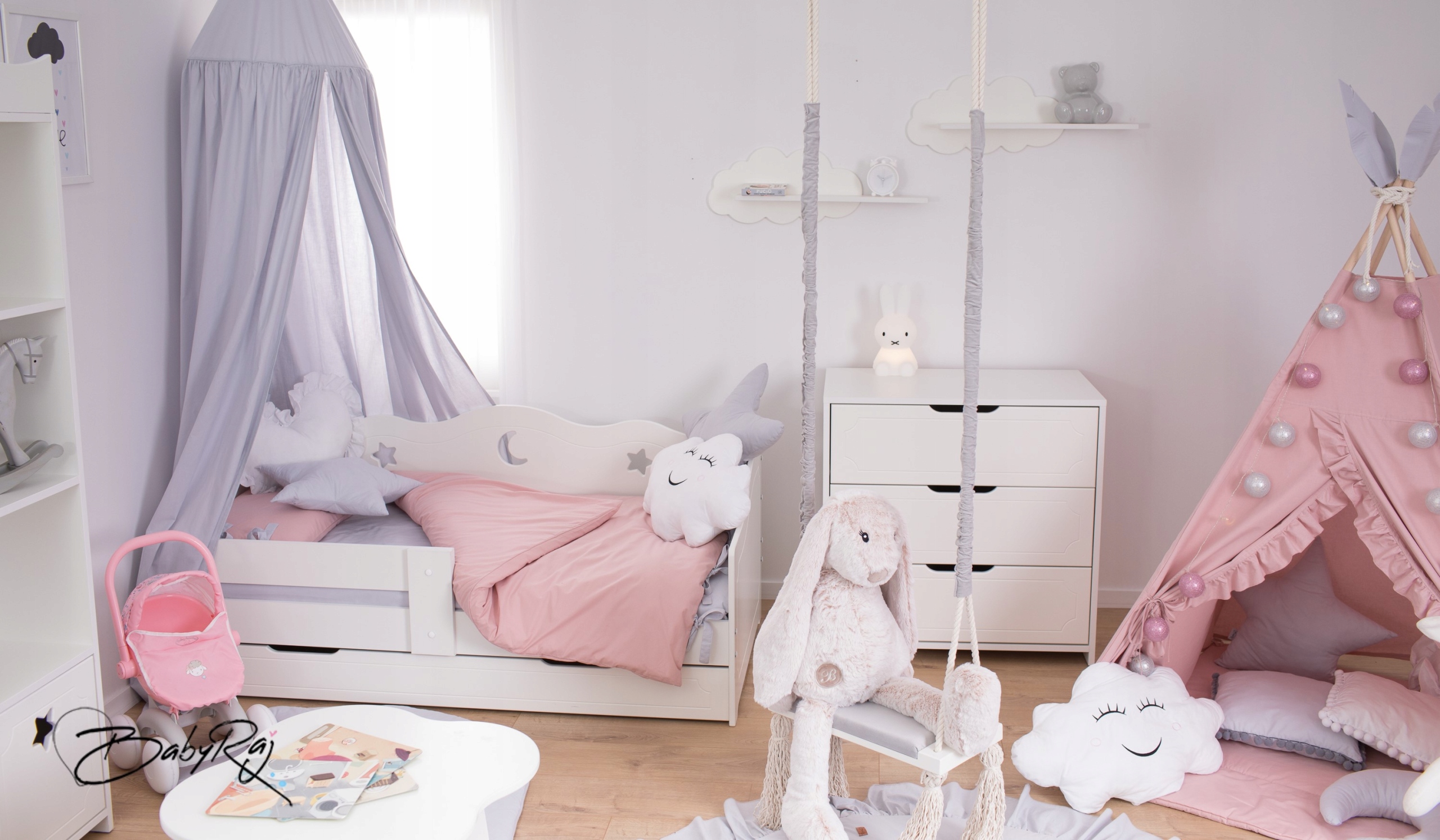 KOMODA -KOMODY 3 głębokie szuflady -GAJA biel Kolekcja Gaja