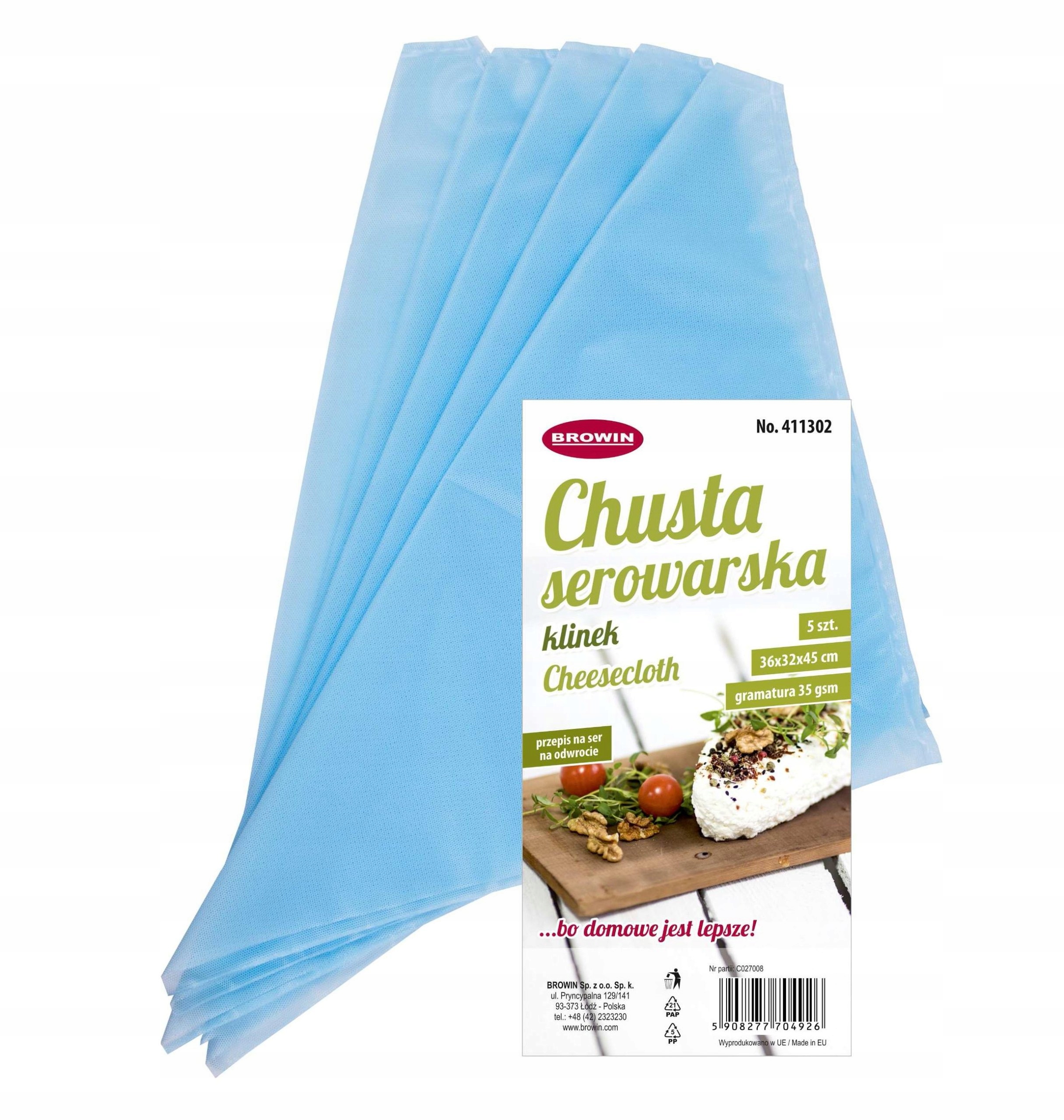 

Chusta serowarska Klinek serowarski 36x32x45cm