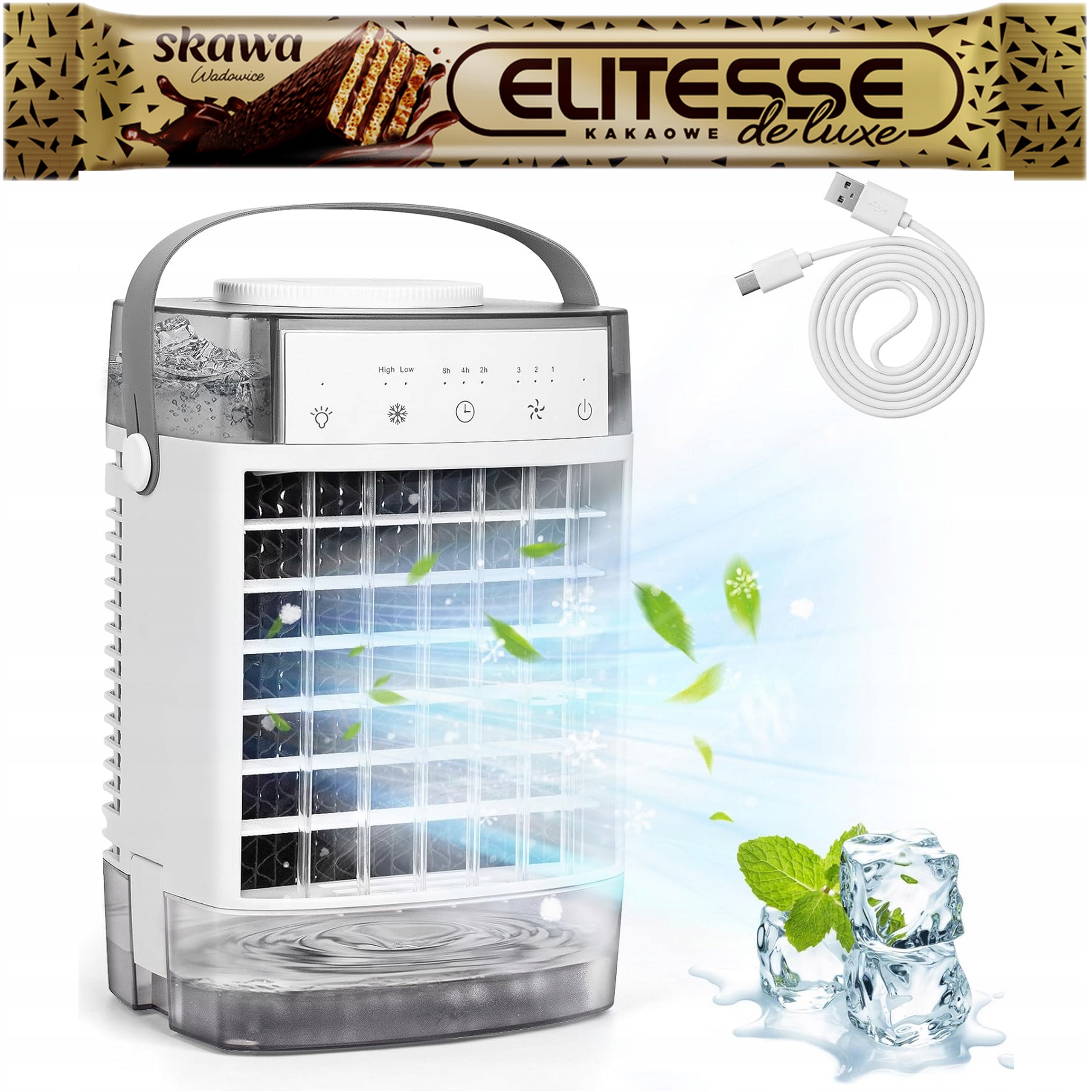 Inhdbox Mini Přenosný Mini Klimatizace bez hadice Ventilace 1600 ml Mobilní