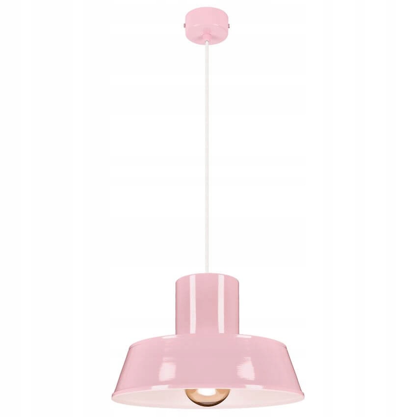 Polly 1 Závěsná lampa Industriální, kovová, růžová 1xE27