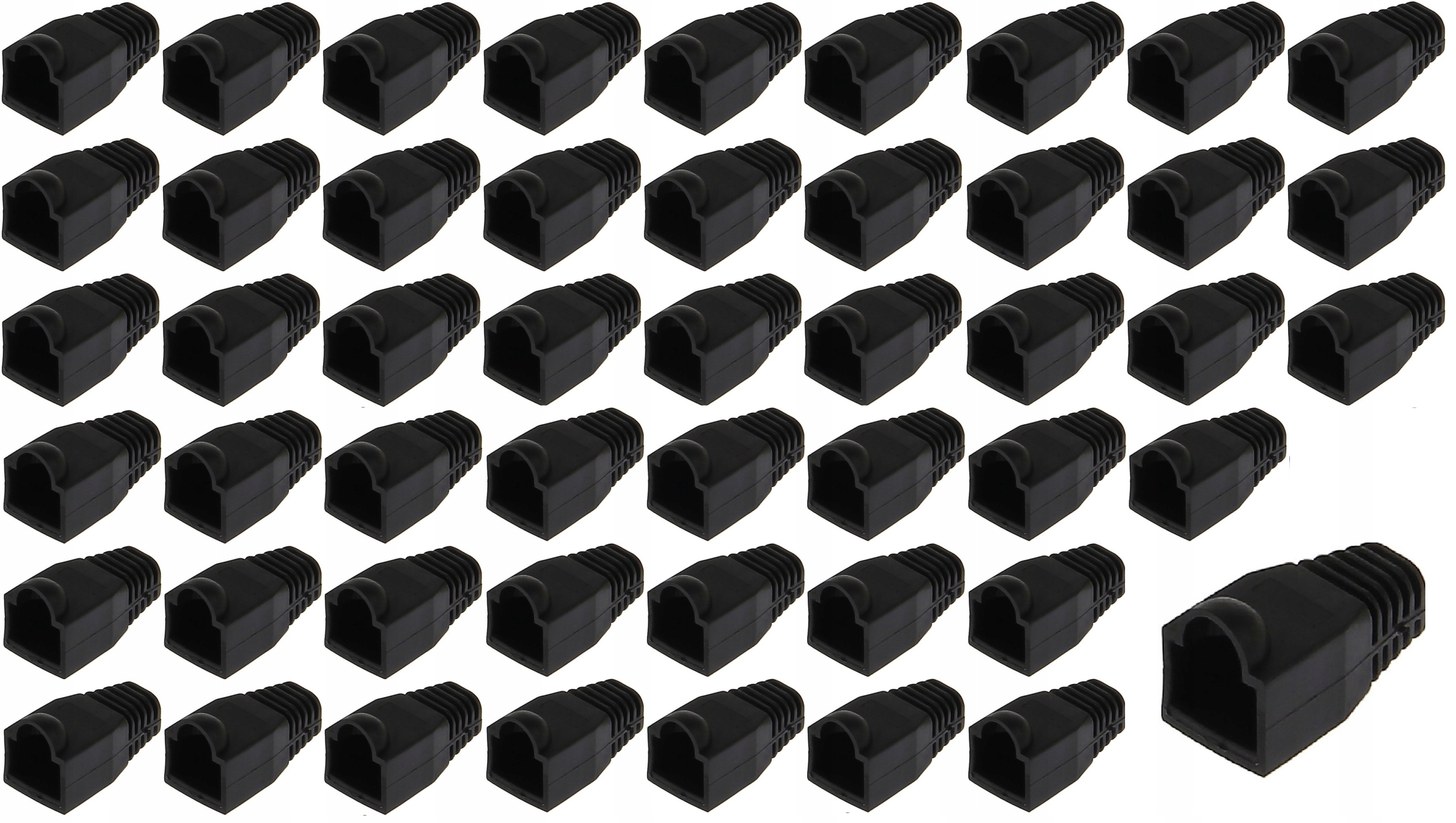 

Osłonka gumowa do wtyku RJ45 50 sztuk czarna