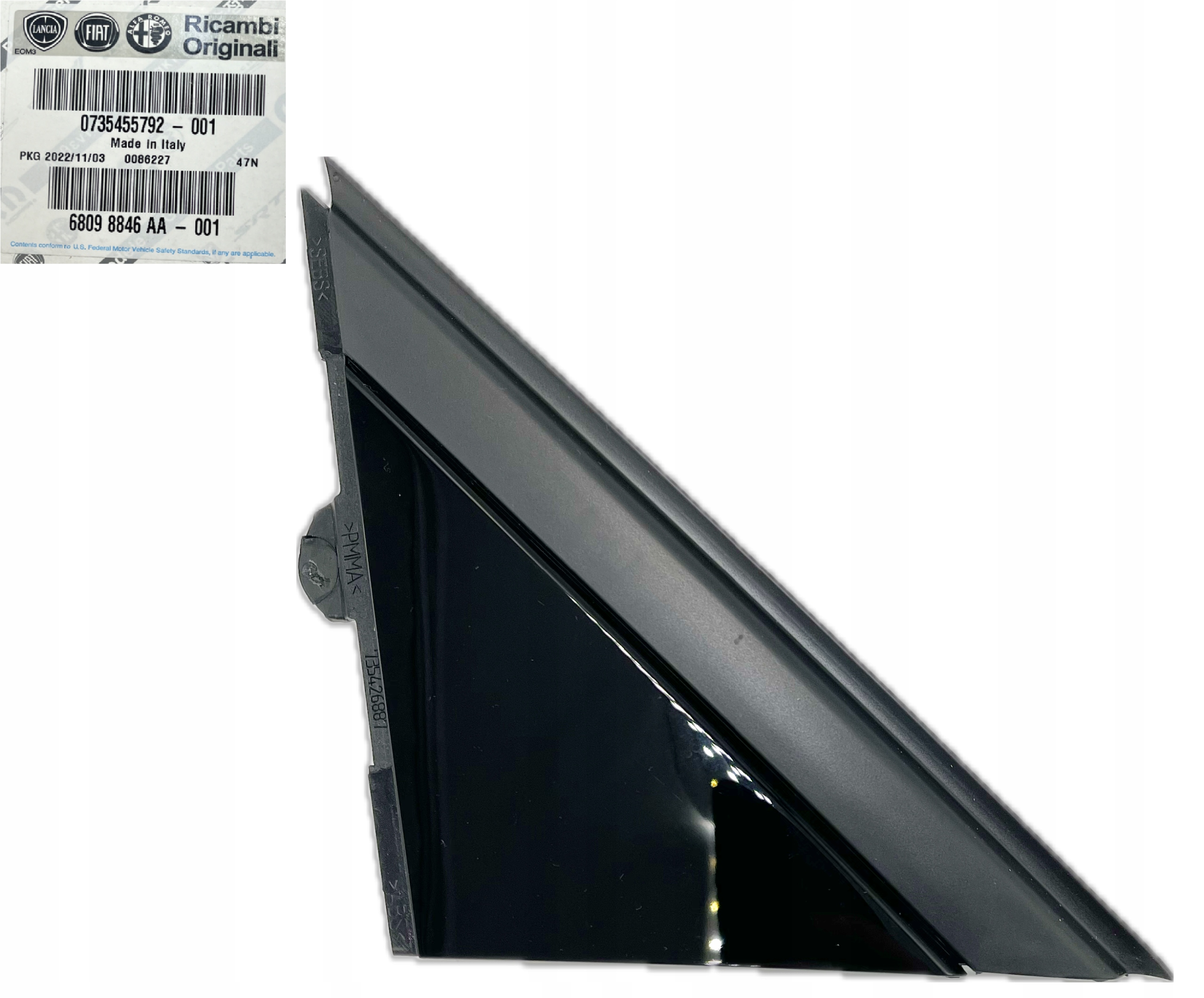 TRÓJKĄT ZAŚLEPKA LUSTERKA LEWA FIAT 500 FCA OE ORYGINAŁ FIAT