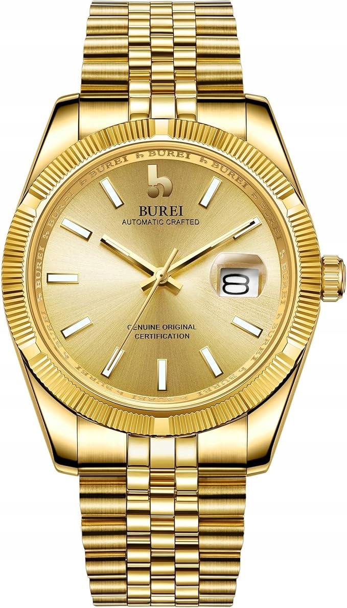 Burei Pánské automatické hodinky, analogový displej, safírové sklo