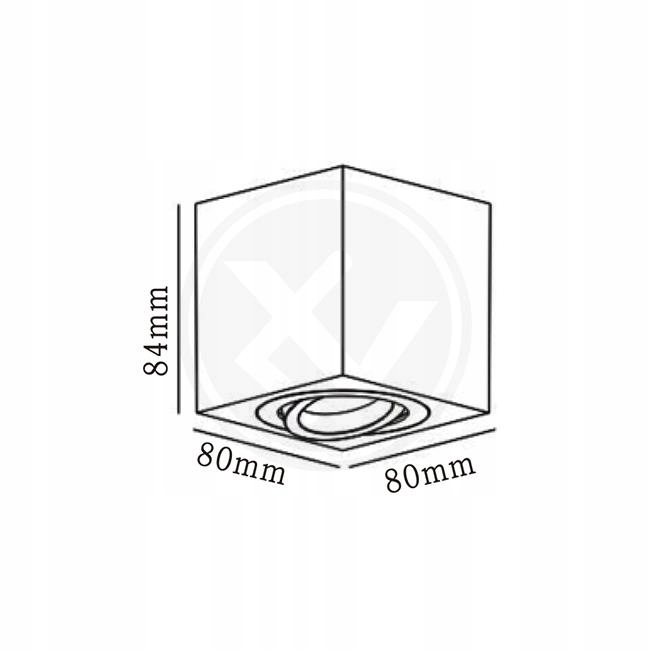 Oprawa natynkowa GU10 kwadrat 80x80x84 ruchoma VIP Marka Masterled